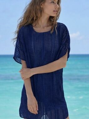 МІКОН NWT Ko Samui Mini Dress Coverup | Coastal Blue XS / Sz 1